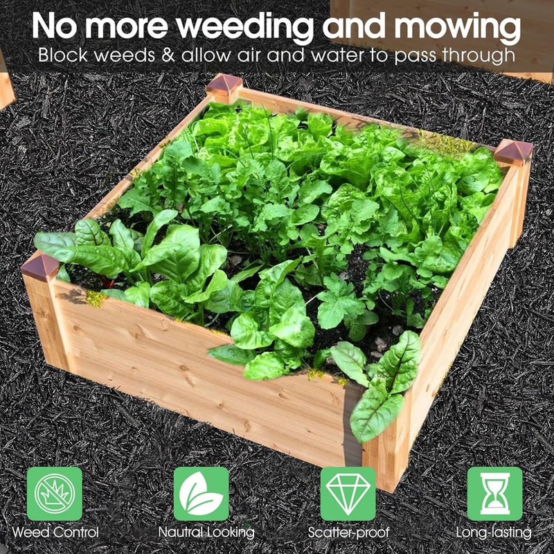 Harmiden Store Recycled Rubber Mulch Mat Roll Black Permanent Mulch Walkway Pathway for Landscaping Outdoor 8' x 2' - Image 3